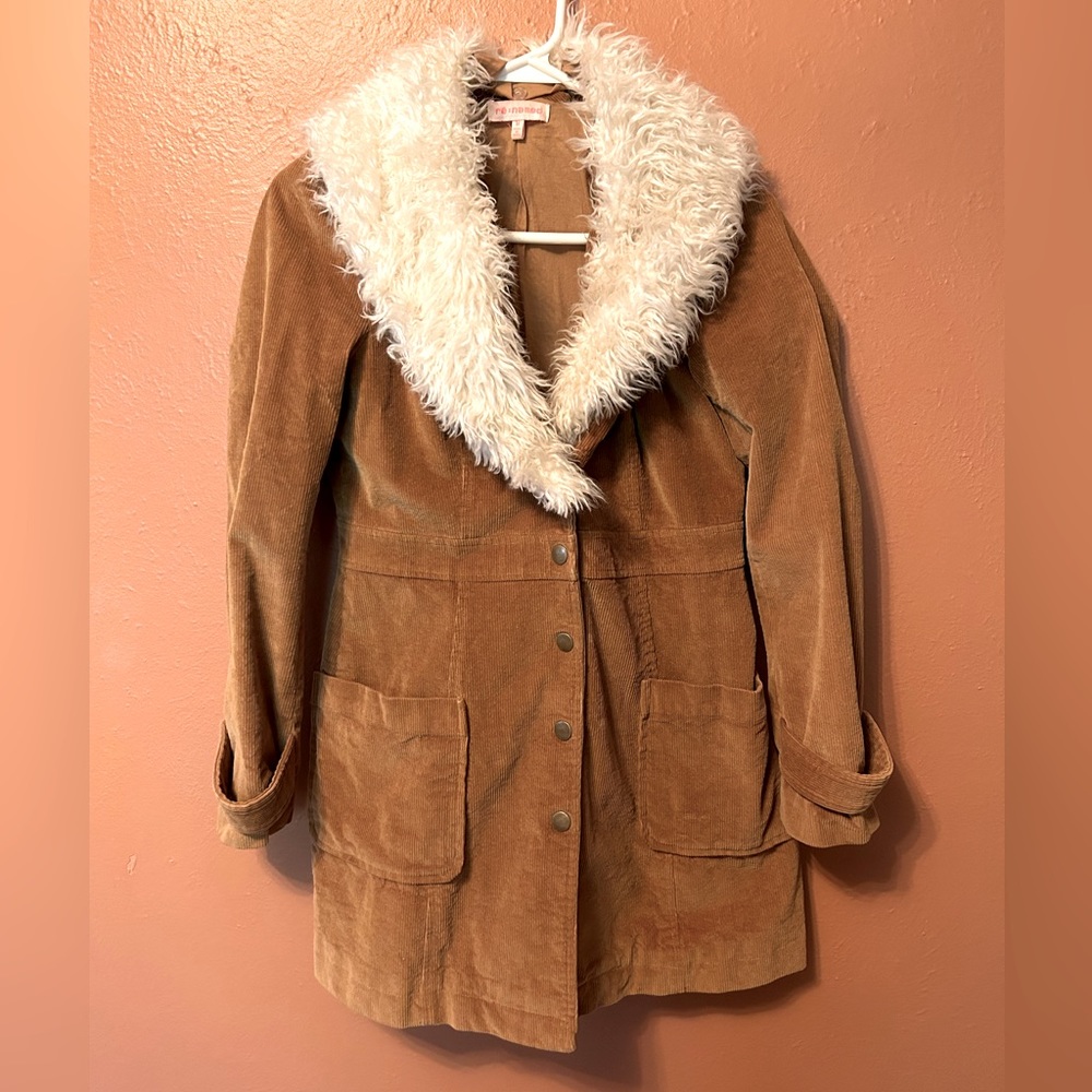 Retro 70's Corduroy & Faux Fur Jacket